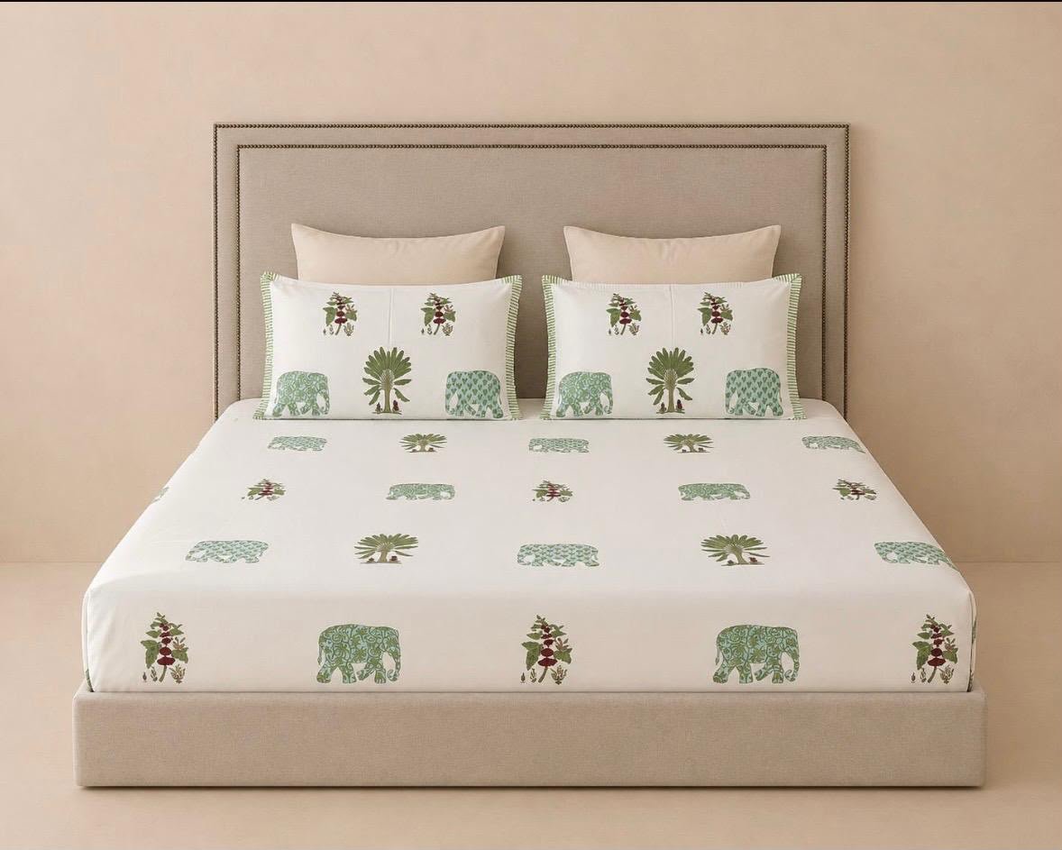 green-forest-hand-block-printed-1-bedsheet-2-pillow-covers