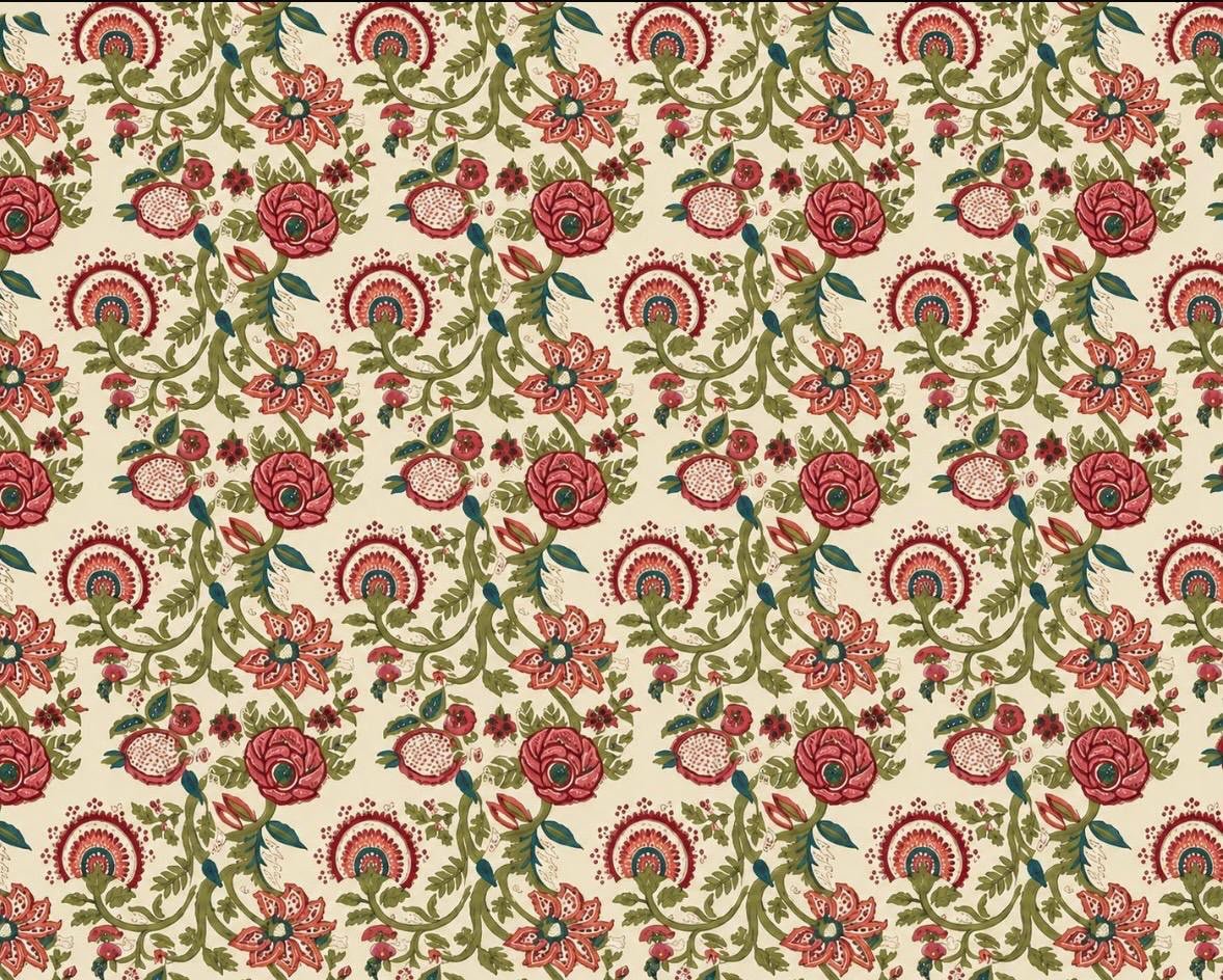 Hand Block Printed Floral Cotton Bedsheet with 2 Pillow Covers - Image 3