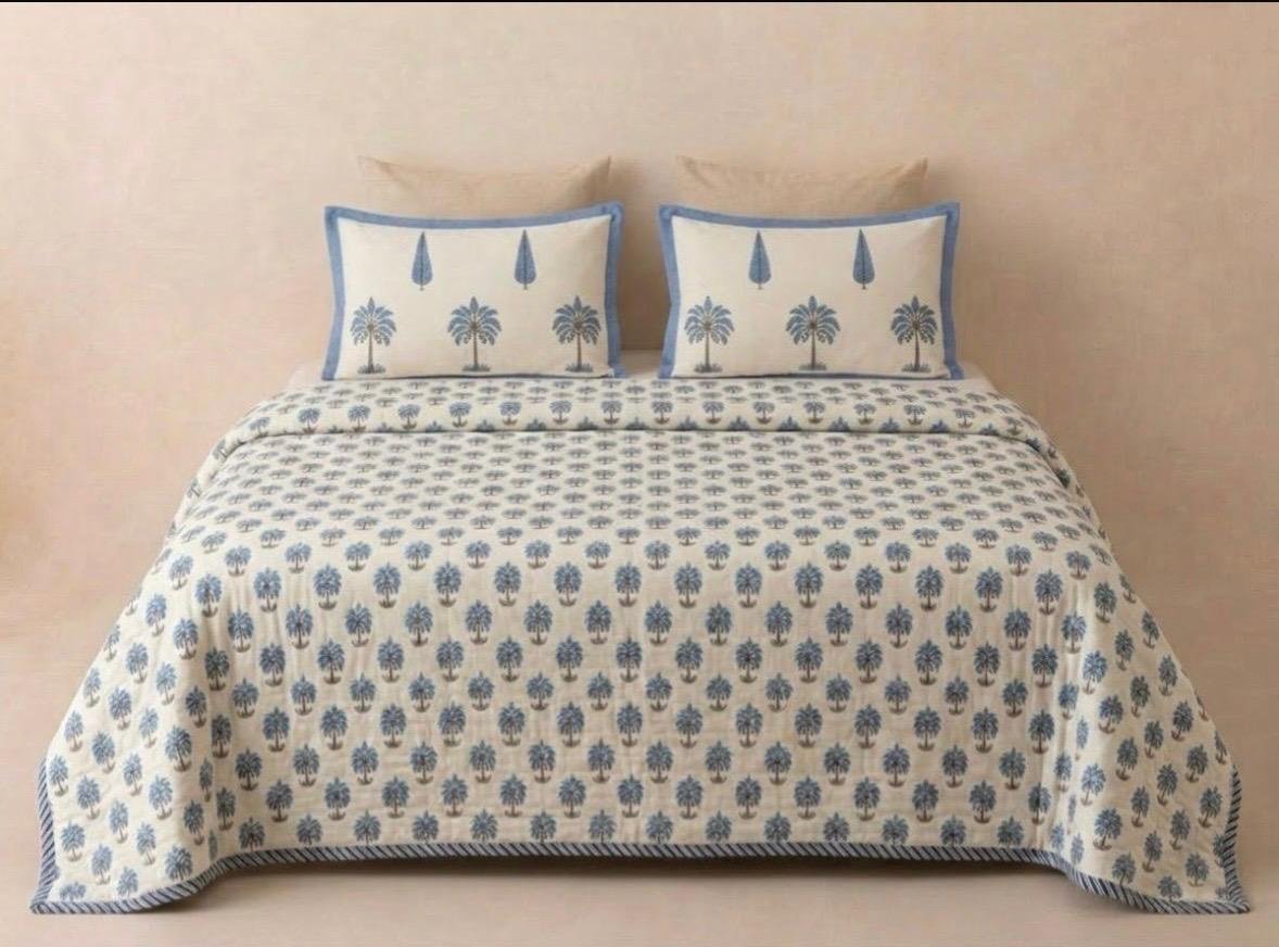 Heritage Palms Handcrafted Quilt - Image 5