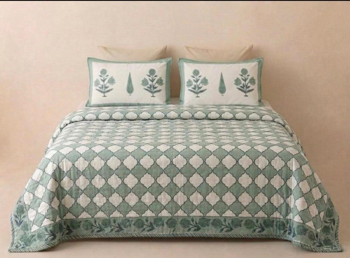 Sage Garden Handcrafted Quilt - Image 5